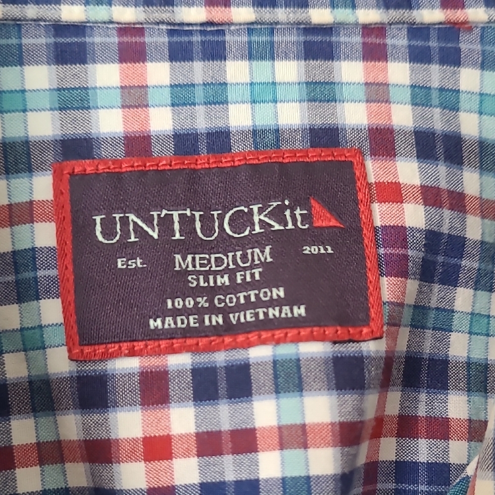 Untuckit Multicolor Checkered Button Down Shirt - image 8